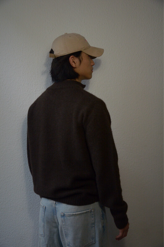Strickpullover mit Viertelreissverschluss
