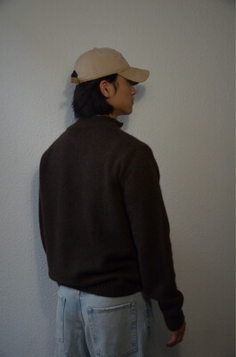 Strickpullover mit Viertelreissverschluss
