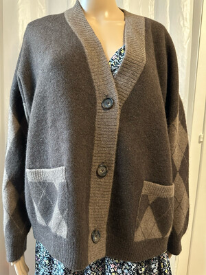 Lange Strickjacke, unisex