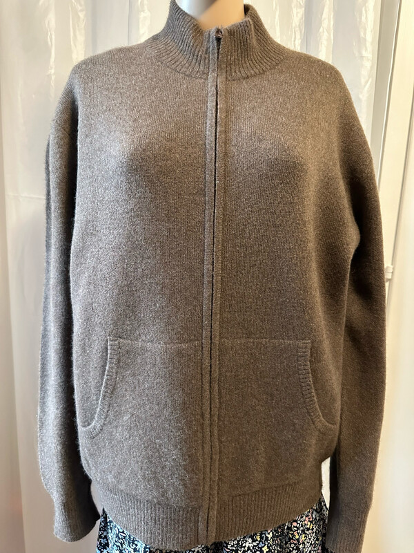 Unisex-Strickpullover mit Reissverschluss