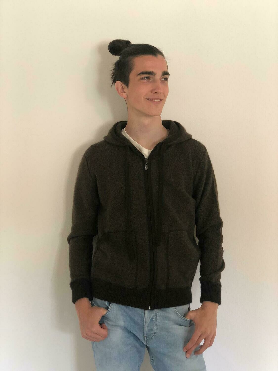 Strickpullover mit Kapuze für Herren