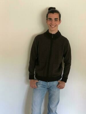 Strickpullover mit Reissverschluss