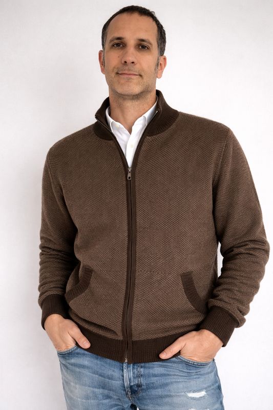 Strickpullover mit Reissverschluss