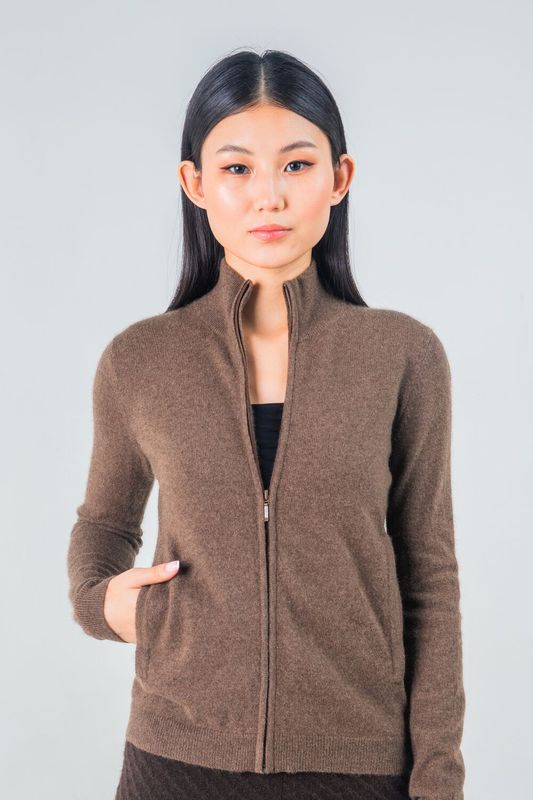 Strickjacke mit Reissverschluss