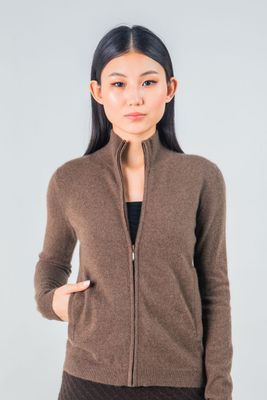 Strickjacke mit Reissverschluss