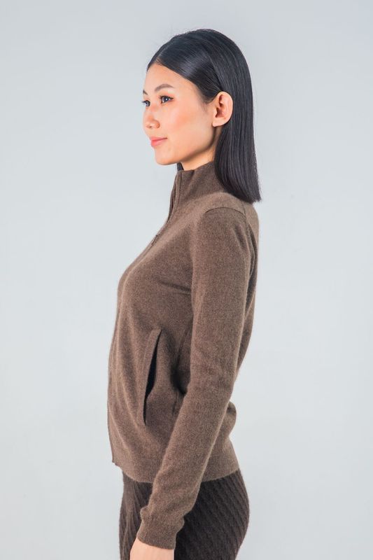 Strickjacke mit Reissverschluss
