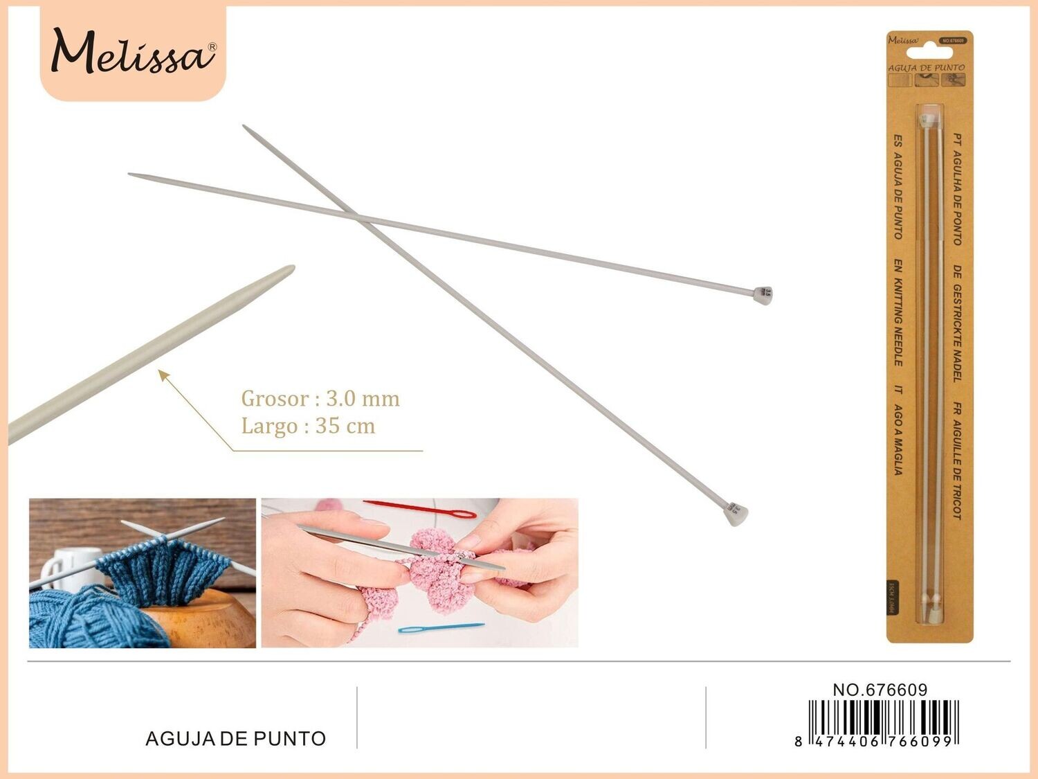 676609 Knitting needles 3.0mm