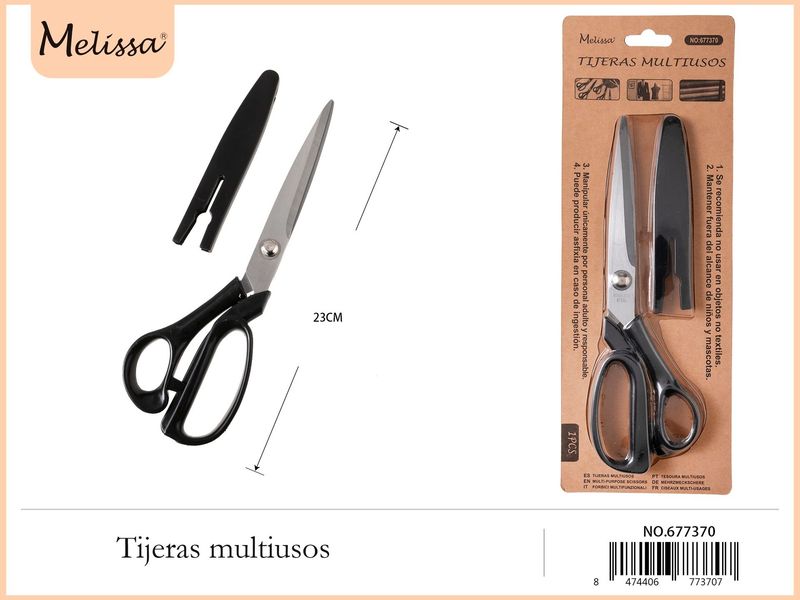 Tijeras multiusos 23cm con protector