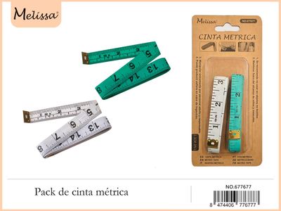 Set de cintas métricas blanco y verde