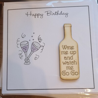 Wine Me Up Birthday Card