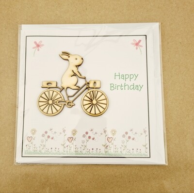Bunny on a Bike Happy Birthday 