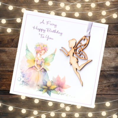 Fairy Happy Birthday with Detachable Hanging Keepsake