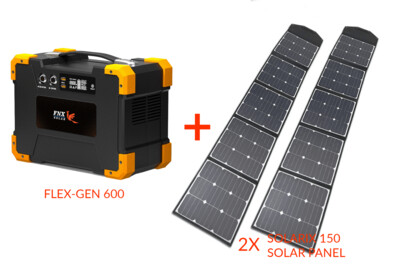 BUNDLE 600: FLEX-GEN 600 + SOLAR PANEL 150W