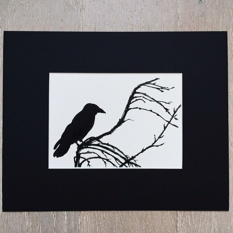 Corbeau sur branche