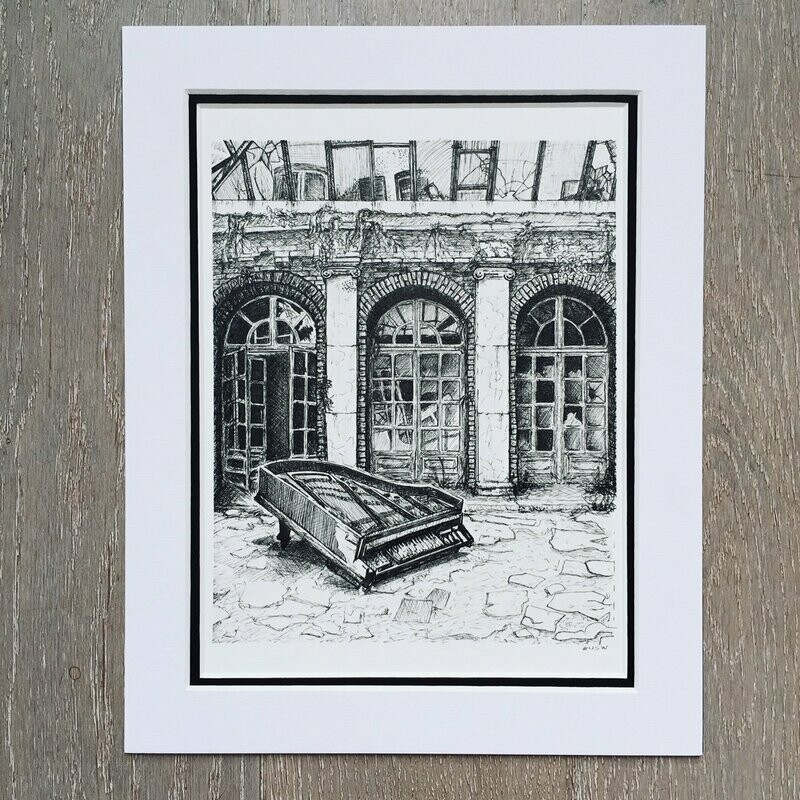Patio avec piano