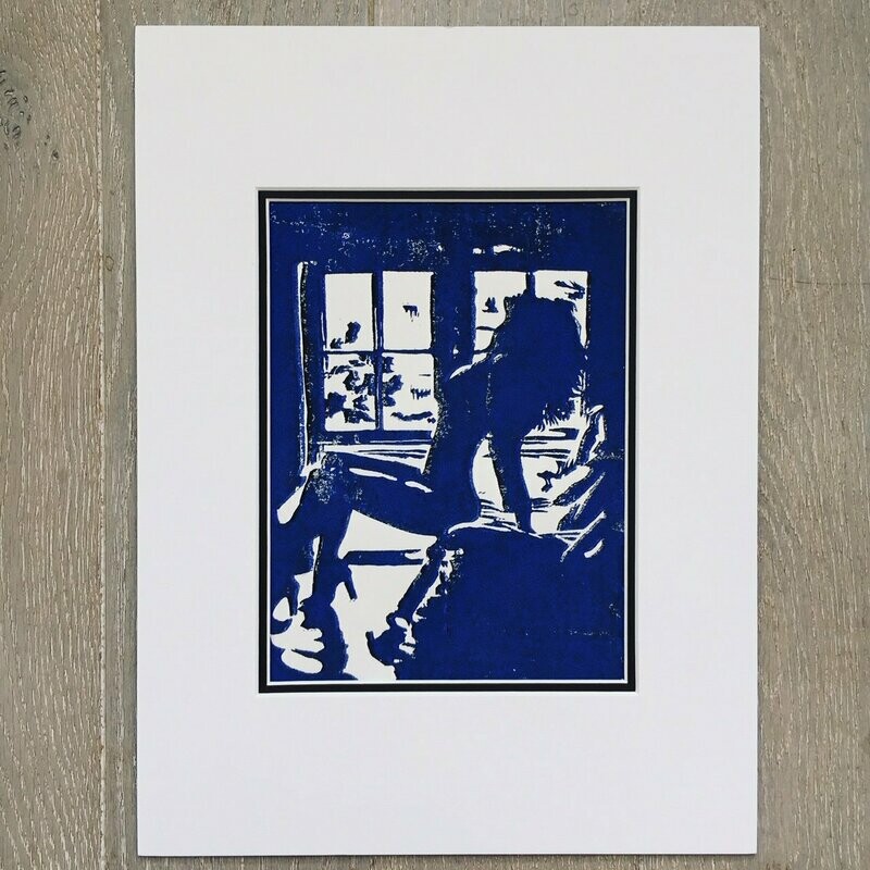 Contre-jour (impression bleu et noir)