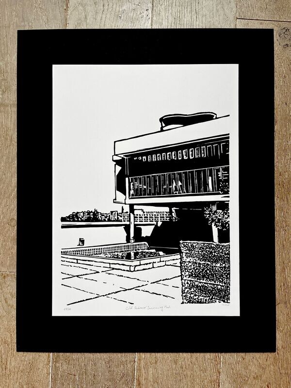 Cité radieuse - Swimming pool (avec passepartout noir)
