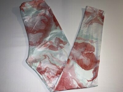 Pink Marble High Waisted Leggings 8-14