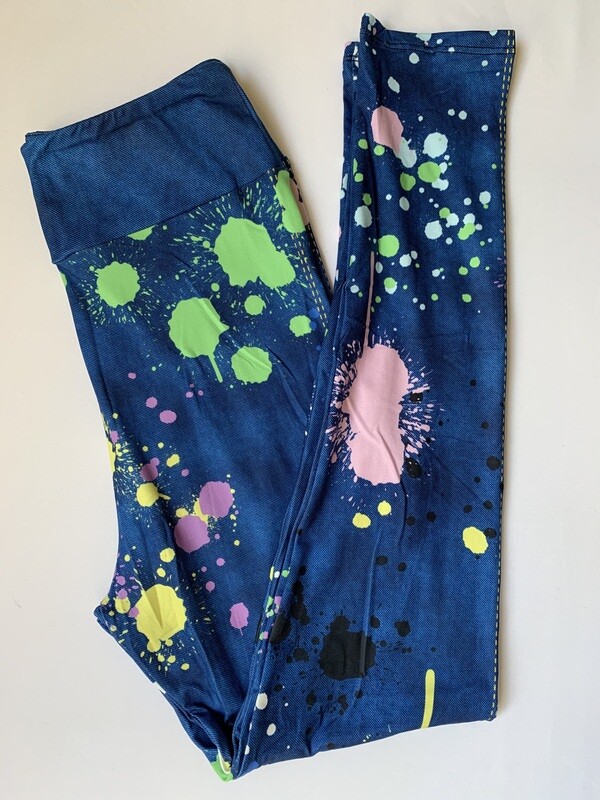 Painting Splodge High Waisted Leggings 8-14 Painting Splodge High Waisted Leggings 8-14