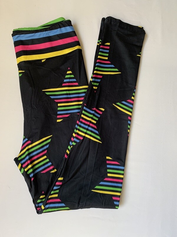 Rainbow Stars High Waisted Leggings 8-14 Rainbow Stars High Waisted Leggings 8-14