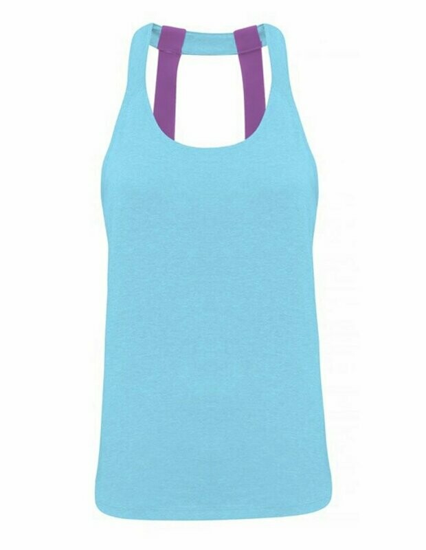 Twin Strap Drop Back Performance Vest - Blue