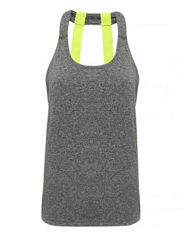 Twin Strap Drop Back Performance Vest - Grey