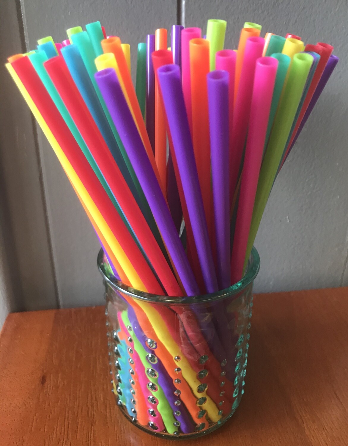 8 inch Bright Color Reusable Straw
