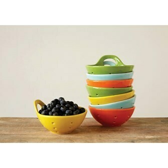 Stoneware Berry Strainer - Assorted Colors