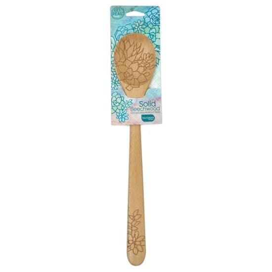 Etched Wooden Sauce Spoon