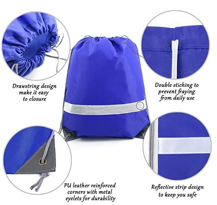 NEW Royal Blue Drawstring Bag