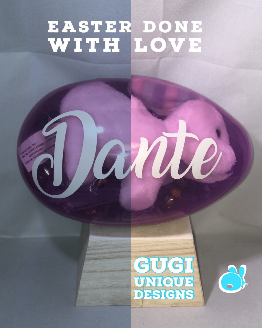 Personalized Purple Jumbo Easter Egg