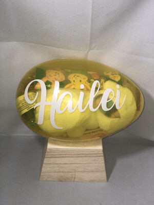 Personalized Yellow Jumbo Easter Egg