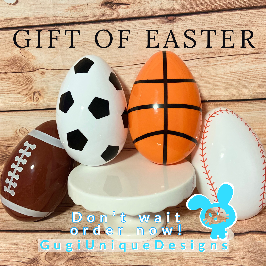 Personalized Sport Theme Jumbo Easter Egg