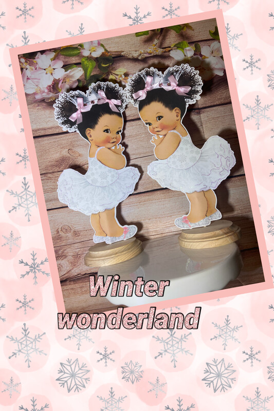 Winter Onderland Snowflake Dress Baby Girl Centerpiece 