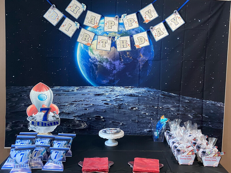 Astronaut / In Outer Space Birthday Banner