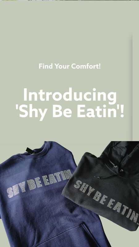Shy Be Eatin! Rhinestone Crewneck Sweatshirt