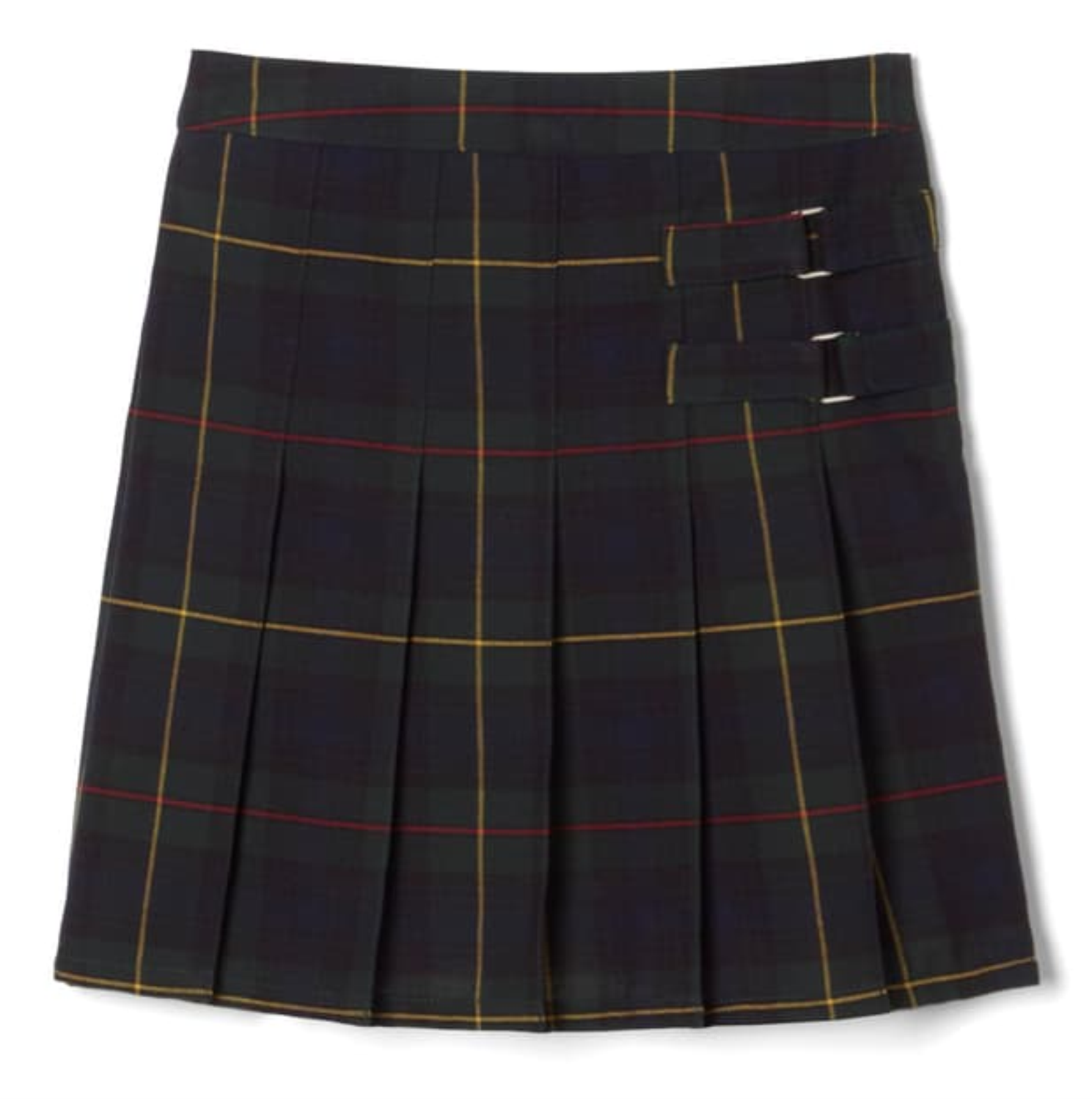 Plaid Green Two Buckle Skorts