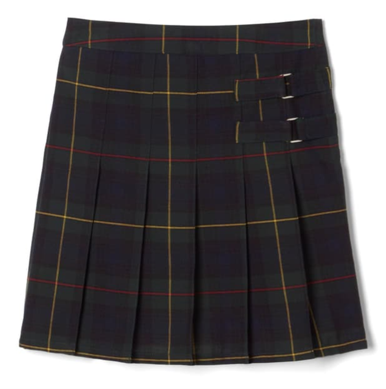 Plaid Green Two Buckle Skorts