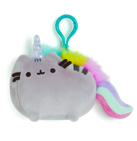 Pusheen Unicorn, 4.5 in Backpack Clip