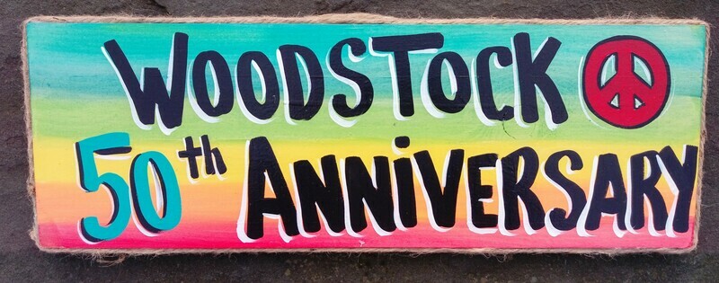 Collectable Woodstock 50th Wood Sign