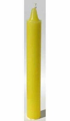 Yellow 6 inch pillar candle