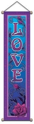 Love rose banner 6x24