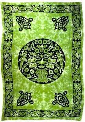 Green Man Tapestry 72 inch x 108 inch