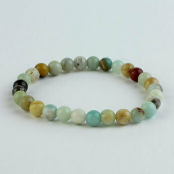 Amazonite 8mm mixed stone bead bracelet