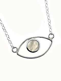 Eye Moonstone necklace with chain (40101)