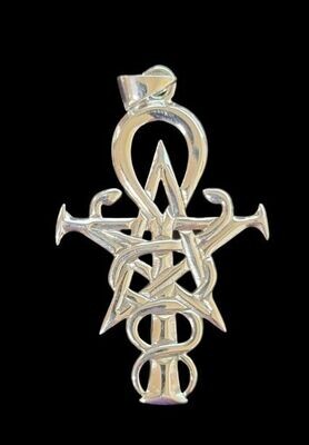 Ankh with Pentacle and Serpents Pendant