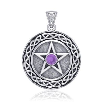 Celtic Knotwork Pentacle with Amethyst