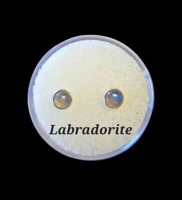 Labradorite post earring