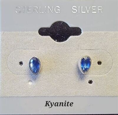 Kyanite faceted post earring