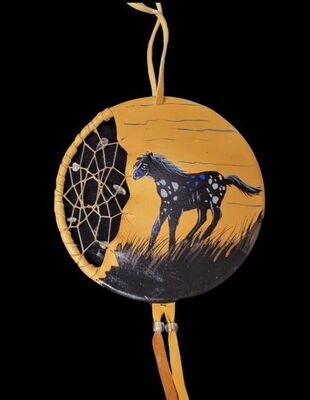 6 inch  hand-Painted Shield Horse